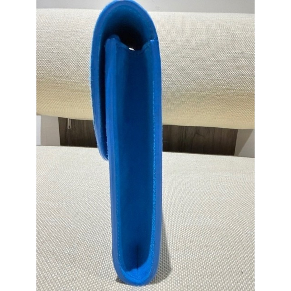Authentic MANSUR GAVRIEL Blue Suede Clutch - Picture 3 of 10